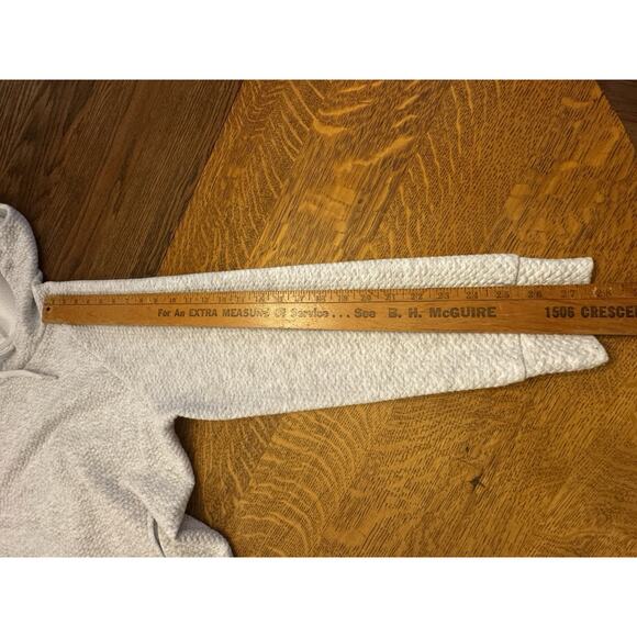 Womens Light Gray Waffle Sweatshirt, Sz L Casual Warm Comfortable Top Gorpcore - Picture 9 of 11